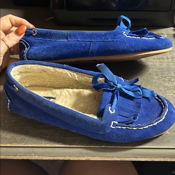 Sperry Royal Blue Suede Moccasins Women’s 8 - Picture 6 of 7